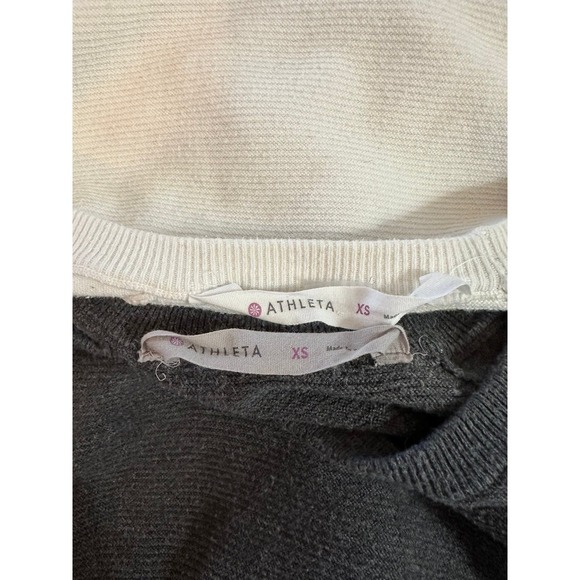 Bundle 2 Athleta Women's Crewneck Pullover Sweater Stretch Long Sleeve size XXS - Picture 9 of 10